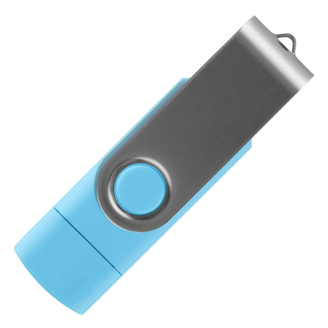 SMART C GRAY, usb flash memorija, svetlo plavi, 8GB
