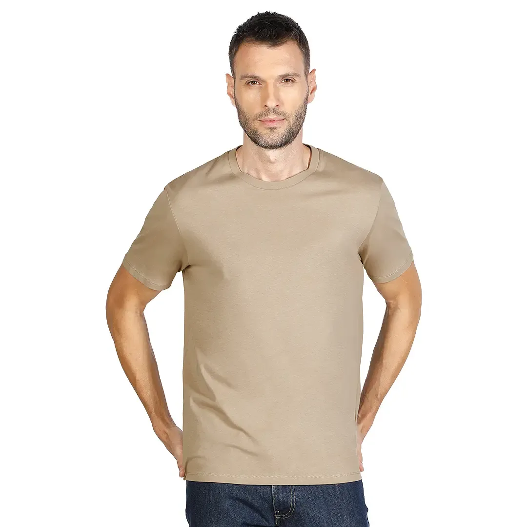 ORGANIC T, majica od češljanog organskog pamuka, 160g/m2, svetlo braon
