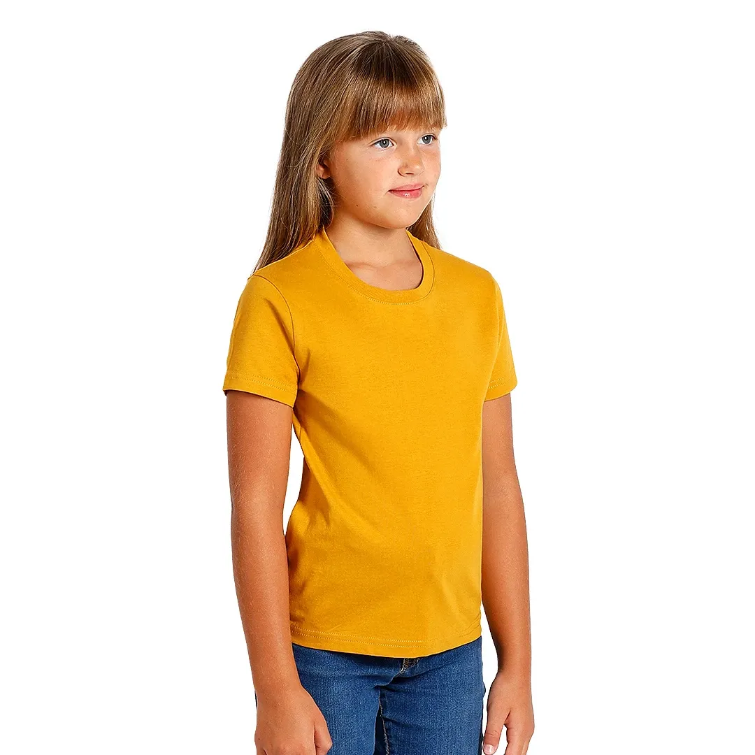 TERRA KID, dečja majica od organskog češljanog pamuka, 150g/m2, senf žuta