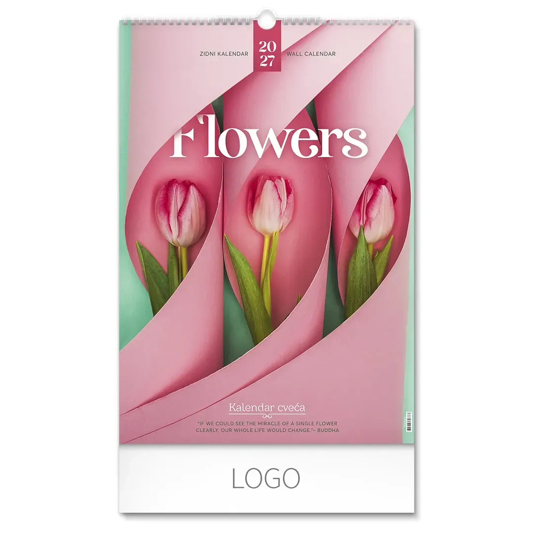 FLOWERS, zidni kalendar: 7 listova, dvomesečni