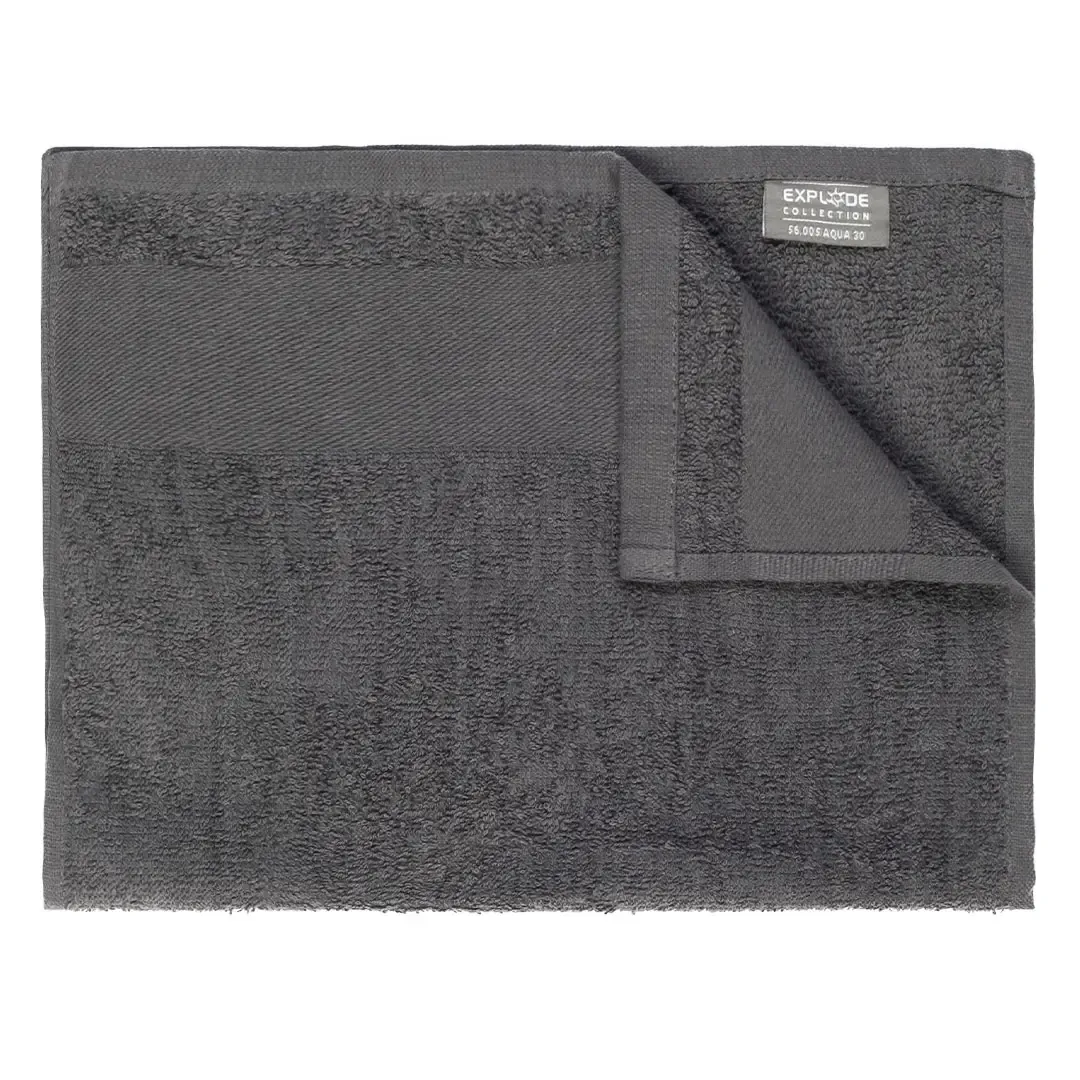 AQUA 30, peškir za lice, 380 g/m2, tamno sivi