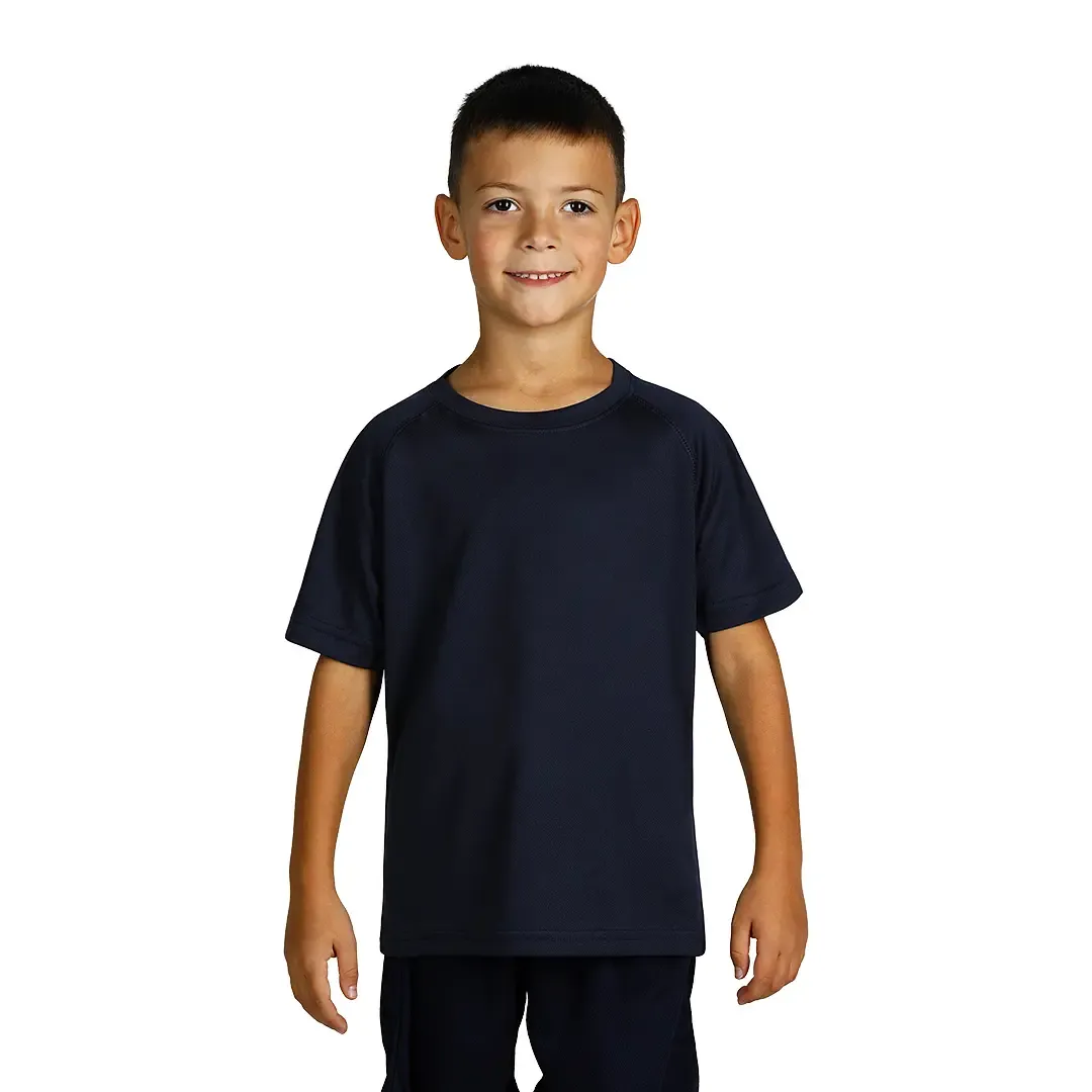 RECORD KIDS, dečja sportska majica sa raglan rukavima, 130 g/m2, plava