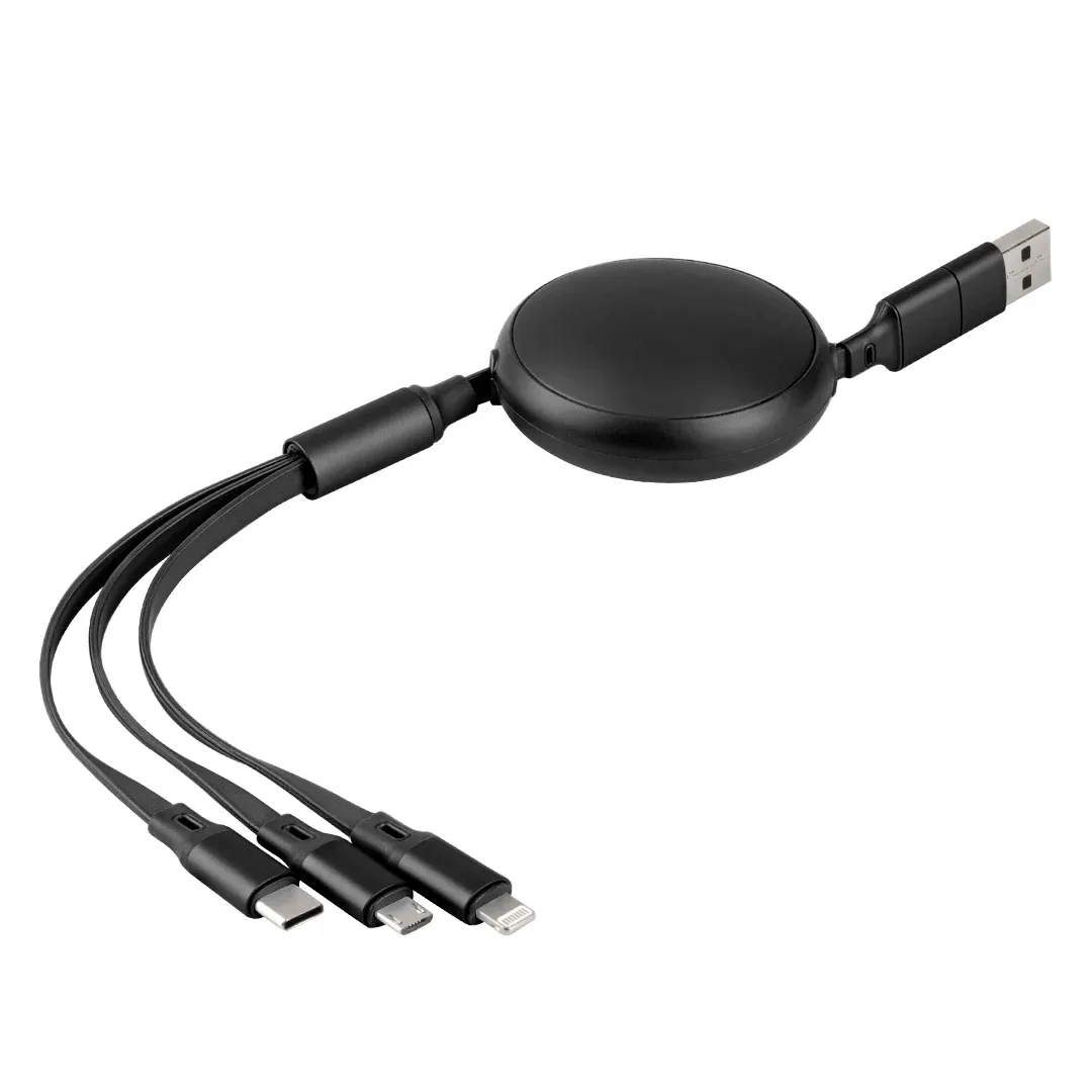 KEPLER 6IN1, usb type-c kabl za punjenje i prenos podataka, 6 u 1, 60w, crni