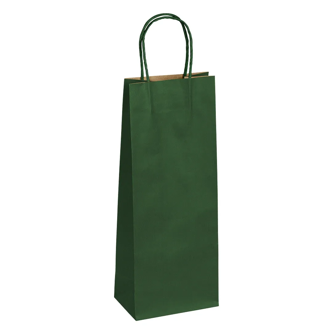 ARISTO, papirna kesa za flašu, 120 g/m2, zelena