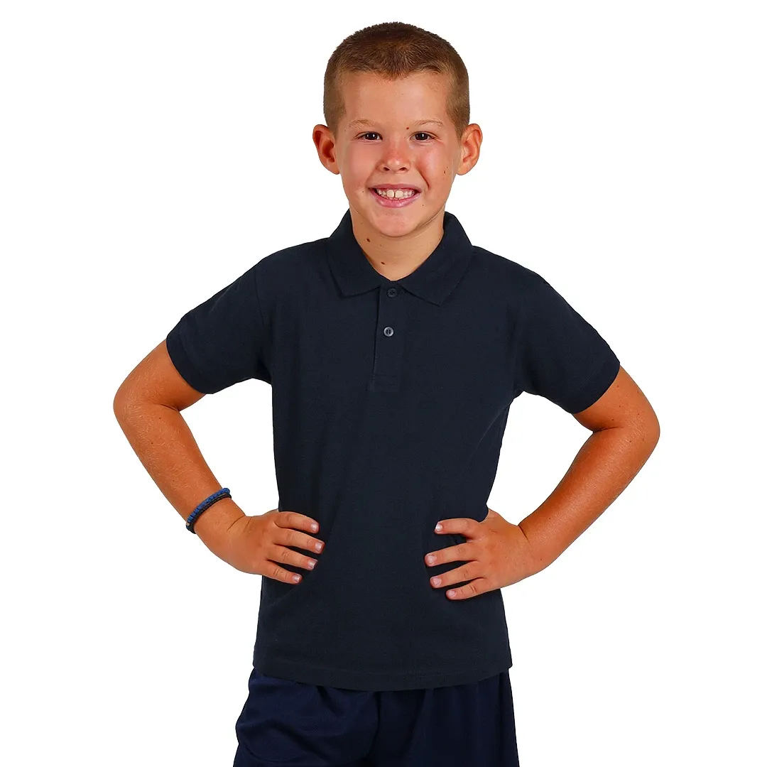 AZZURRO II KID, dečja pamučna polo majica, 180 g/m2, plava