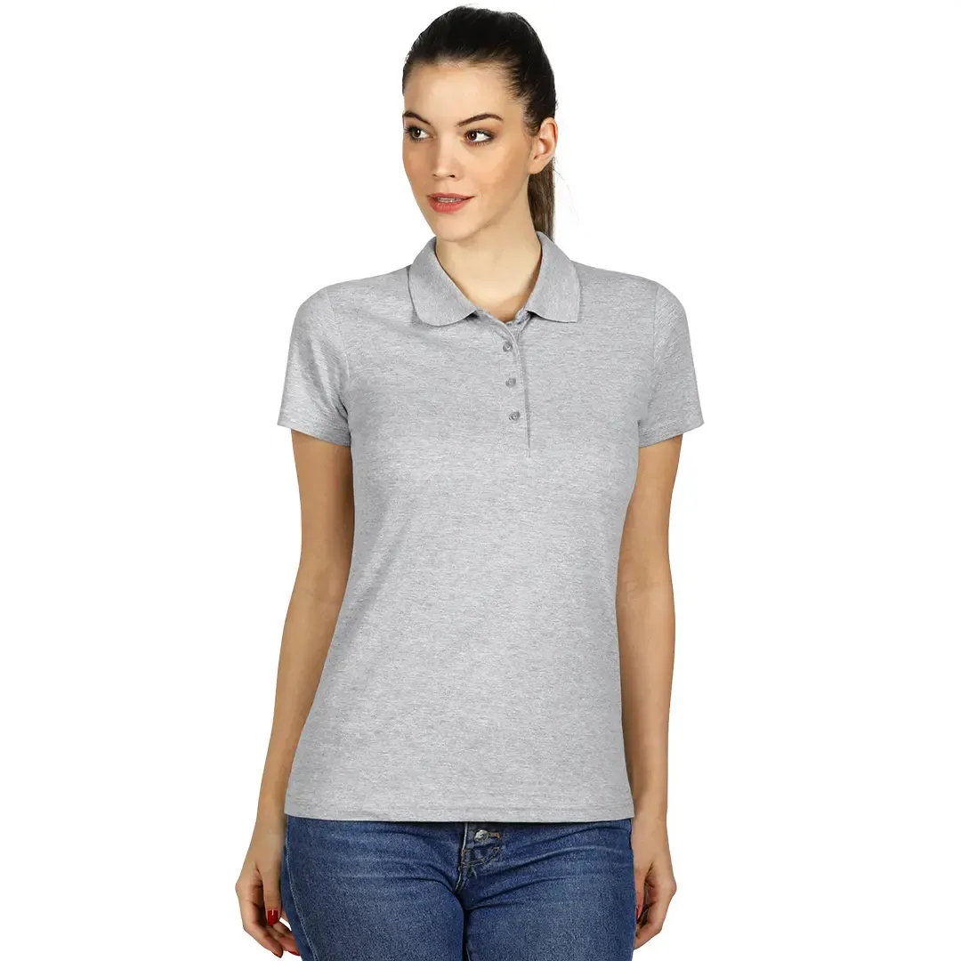 UNA, ženska polo majica, 180 g/m2, pepeljasta