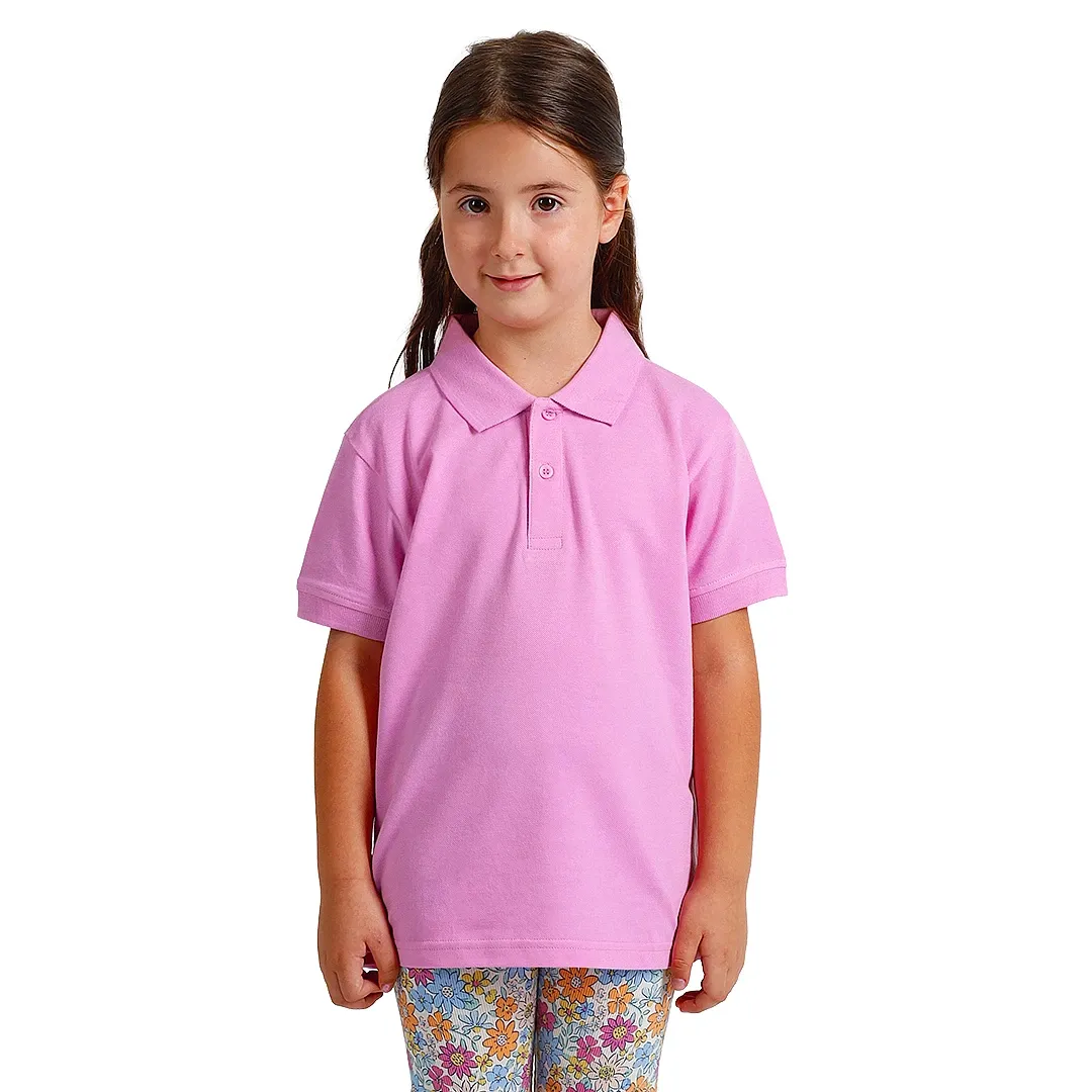 AZZURRO II KID, dečja pamučna polo majica, 180 g/m2, roze