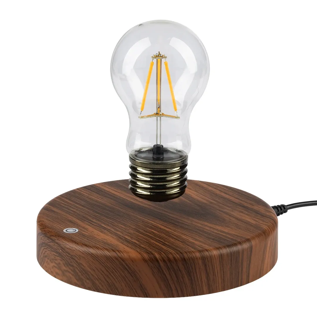 TESLA, magnetna levitirajuća lampa, braon