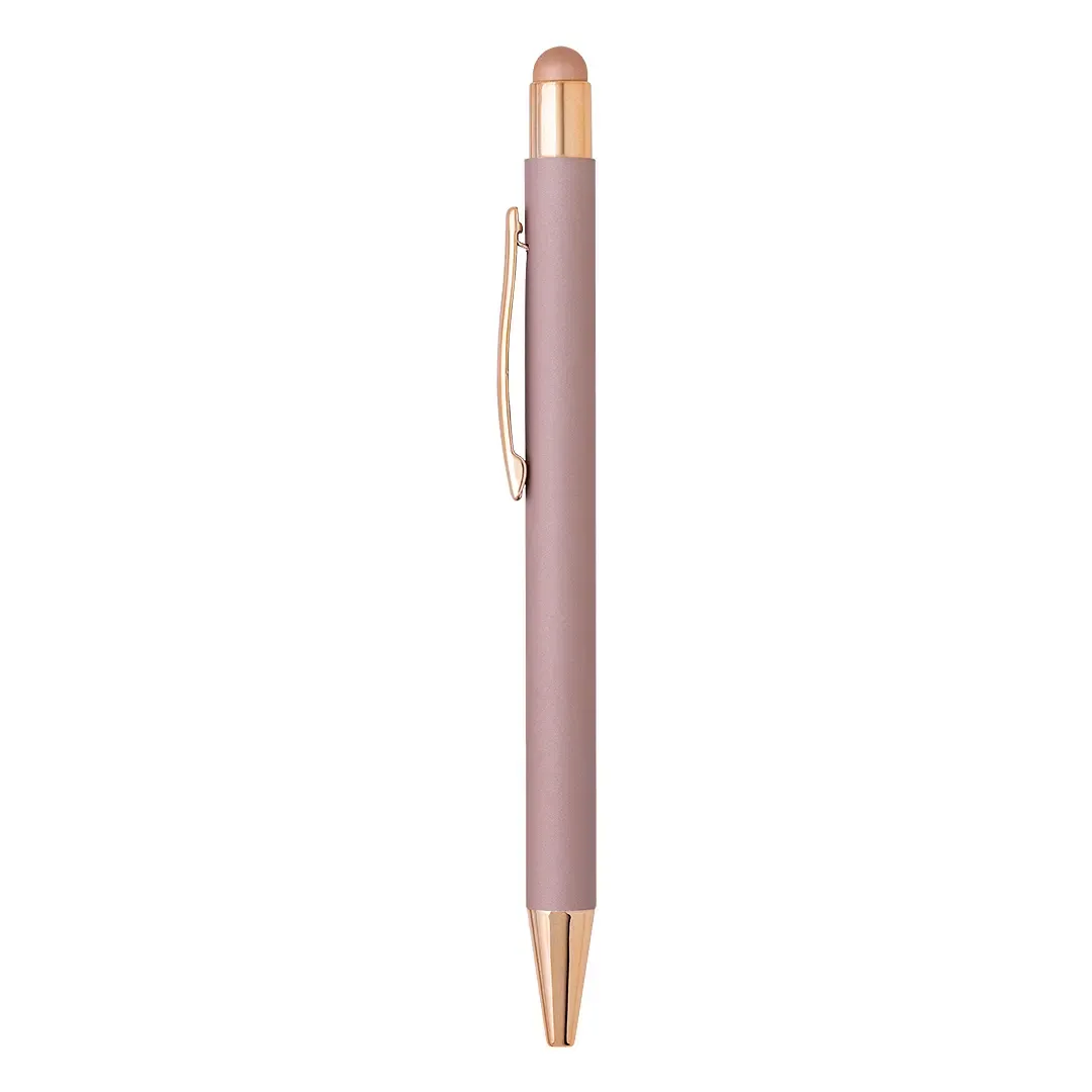 TITANIUM TOUCH COLOR, metalna "touch" hemijska olovka, roze zlatna