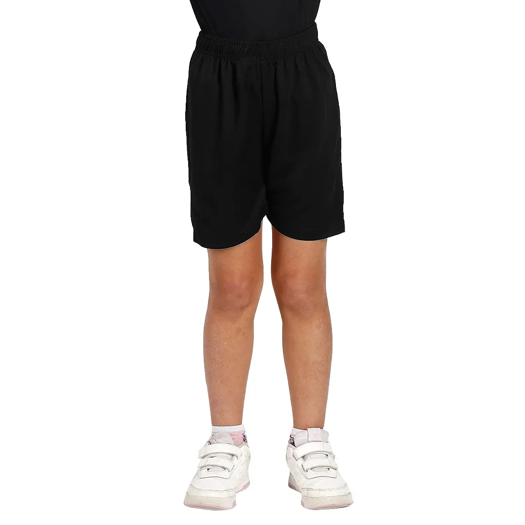 SPORTY KIDS, dečji sportski šorts, 140 g/m2, crni