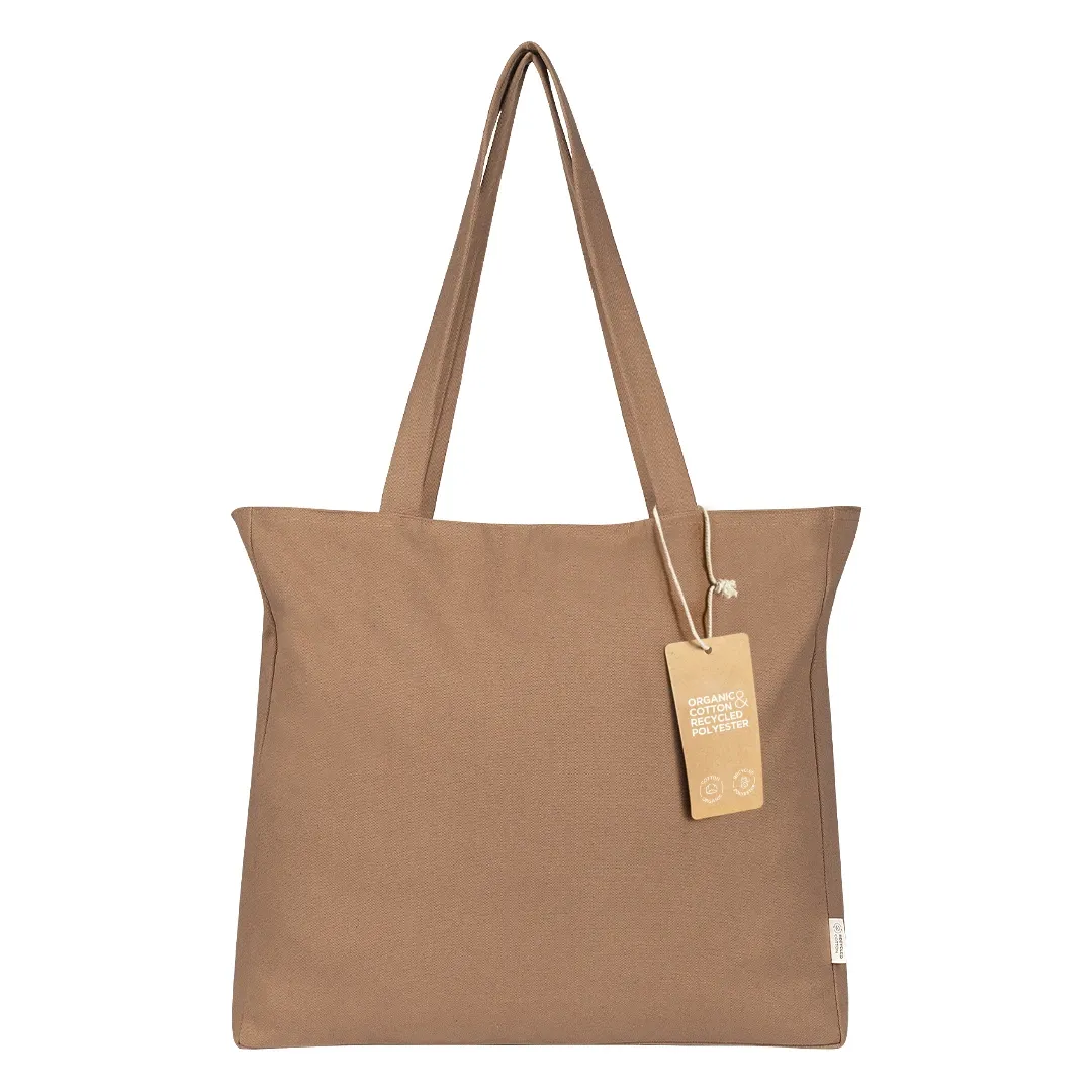 ECO LIVING, torba od recikliranog pamuka, 500 g/m2, svetlo braon