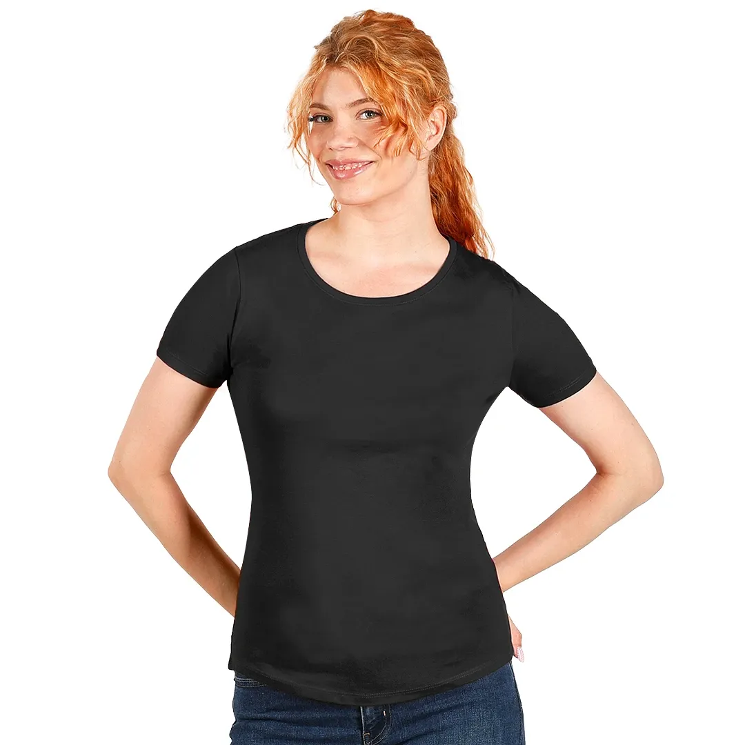 PREMIUM LADY 180, ženska pamučna majica, 180 g/m2, crna