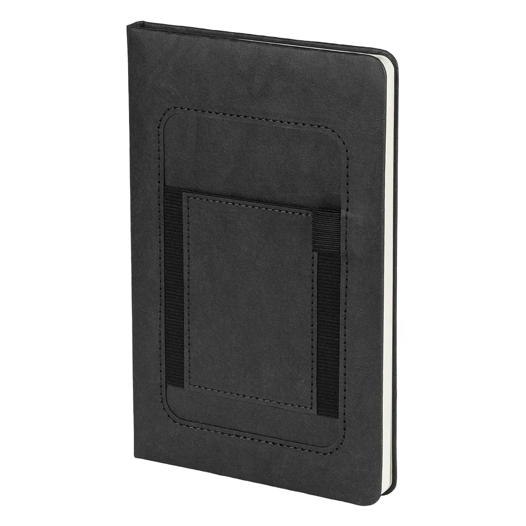 CEYLON, notes a5 sa džepom za telefon, crni