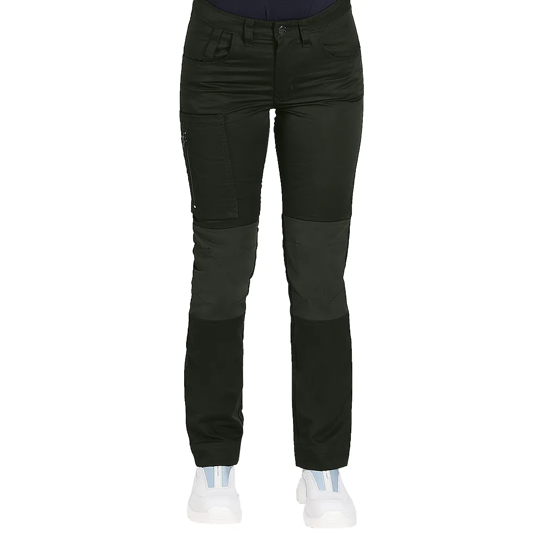 ROVER WOMEN, ženske servisne radne pantalone sa elastinom, maslinaste