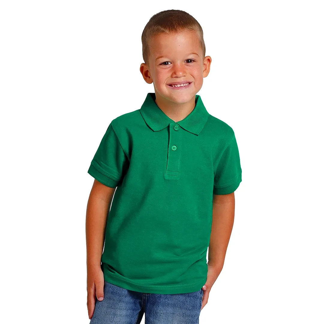 AZZURRO II KID, dečja pamučna polo majica, 180 g/m2, keli zelena