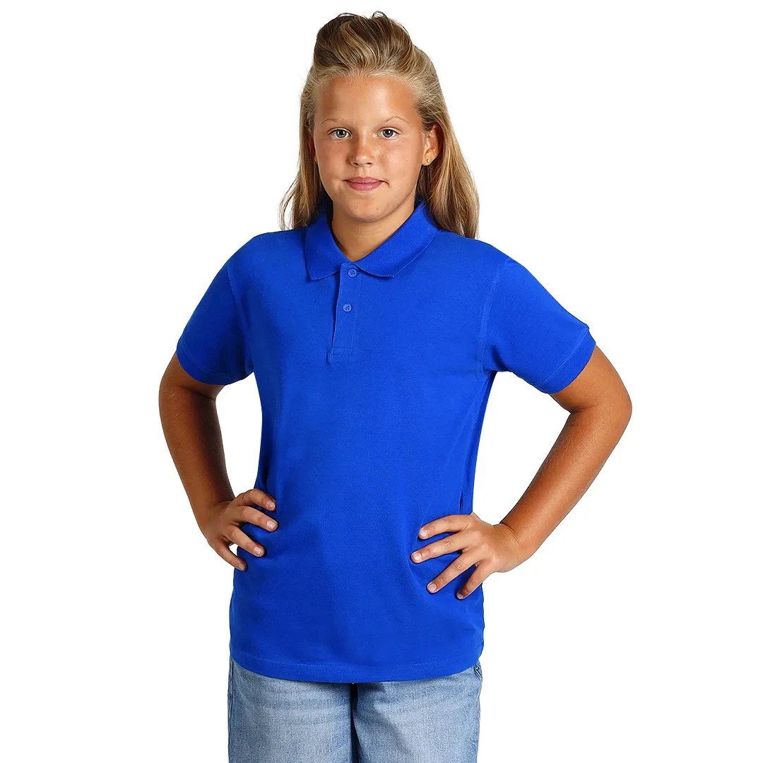 AZZURRO II KID, dečja pamučna polo majica, 180 g/m2, rojal plava