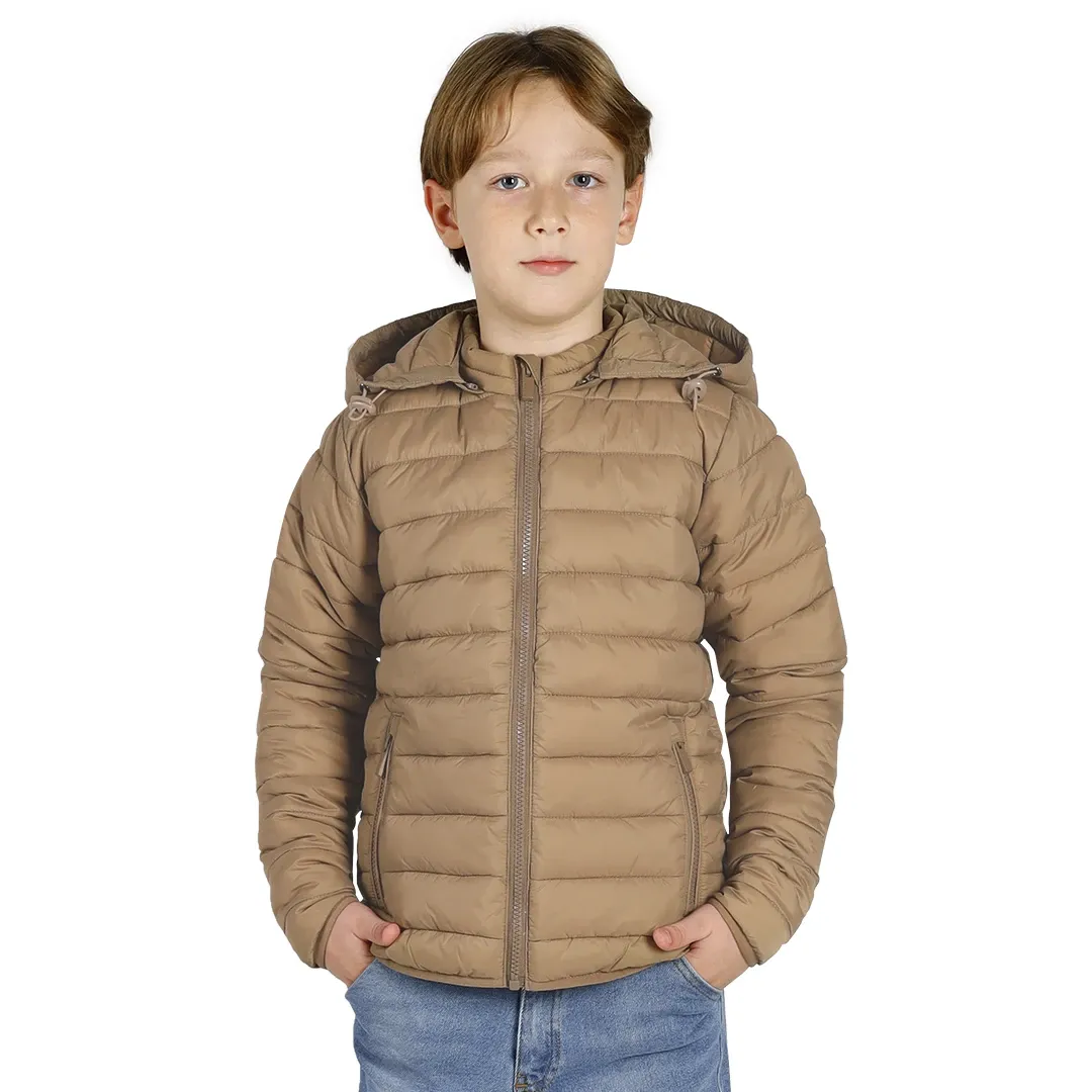LIBERTY JACKET KID, dečja jakna sa kapuljačom, svetlo braon