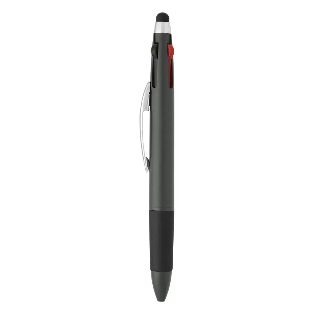 MULTIPEN, plastična "touch" hemijska olovka, tamno siva