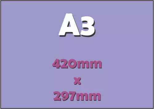 format papira A3 420mmx297mm Dimenzija papira A3