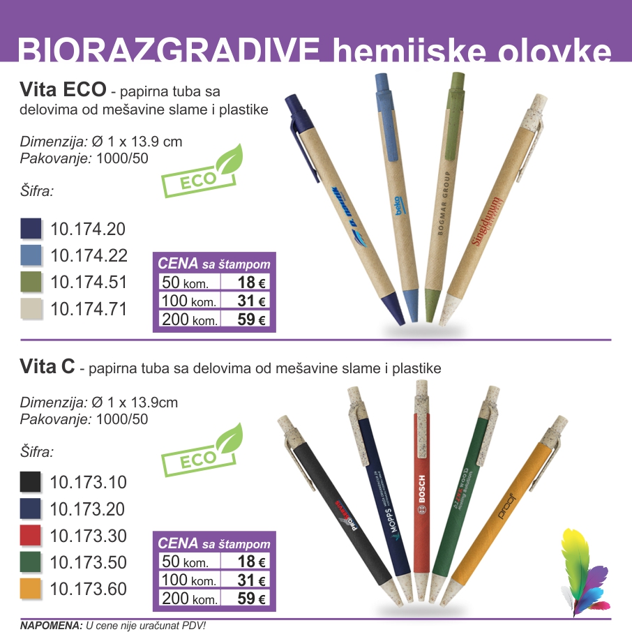 Kataloški list: Eko olovke — Vita ECO, Vita C