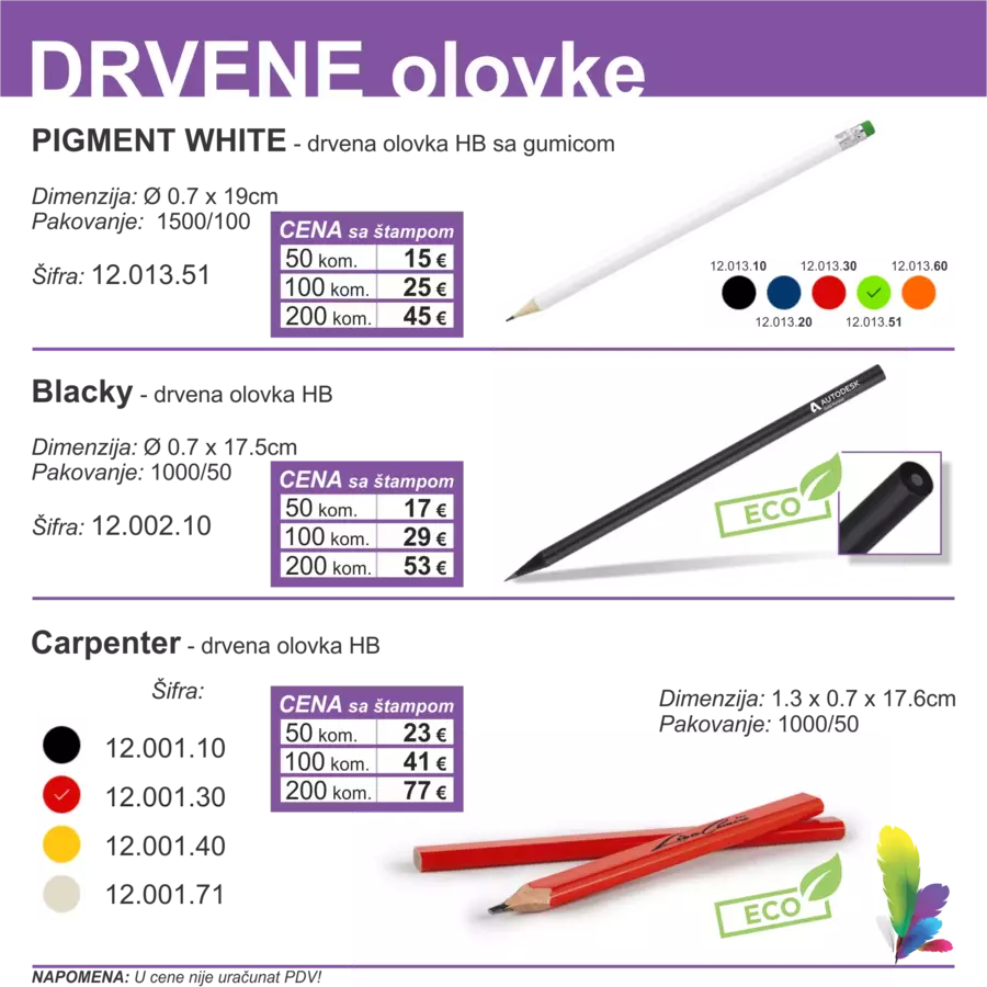 Olovke sa štampom