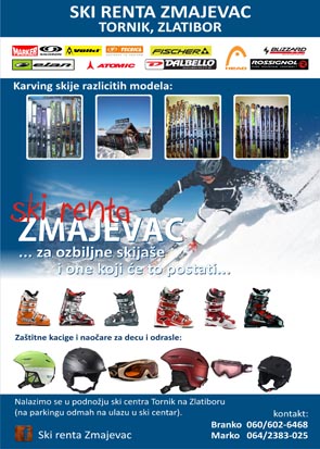 Plakat Ski Renta Zmajevac